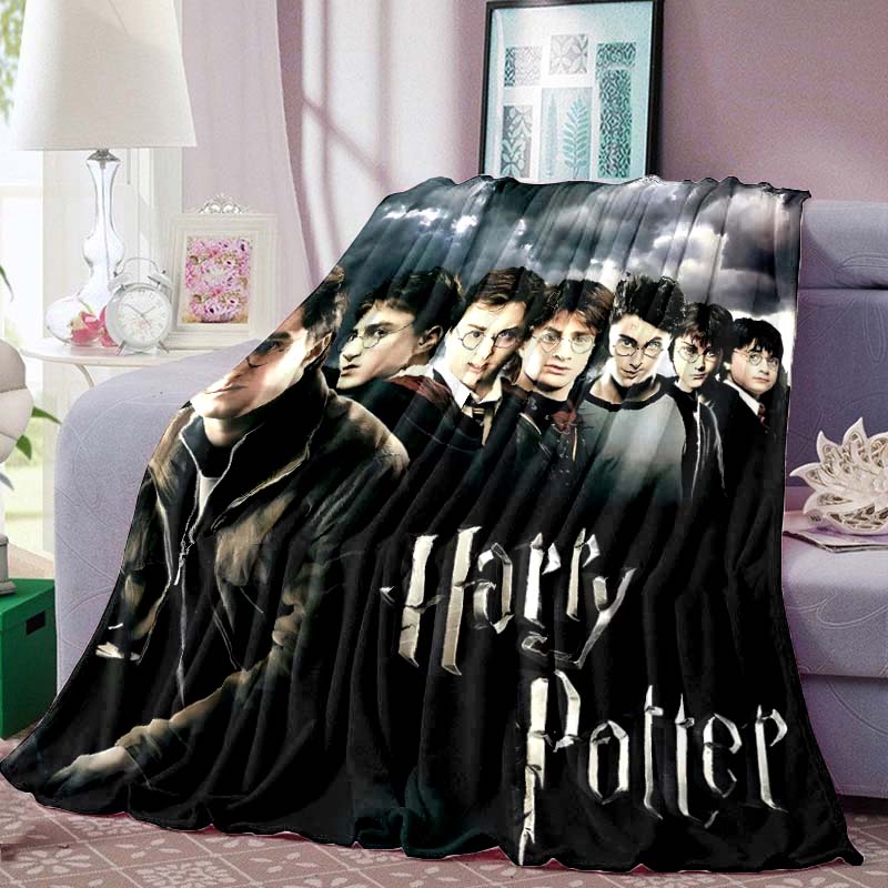 Harry Potter Print Blanket Warm  Comfortable Flannel Blanket for Bedrooms, Sofas, Beds, Chairs, Picnics, Travel -LXR31