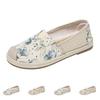 Women's Round Toe Soft Sole Casual Slip-On Shoes Lightweight Comfortable Breathable Canvas Flat Shoes for Everyday Wear