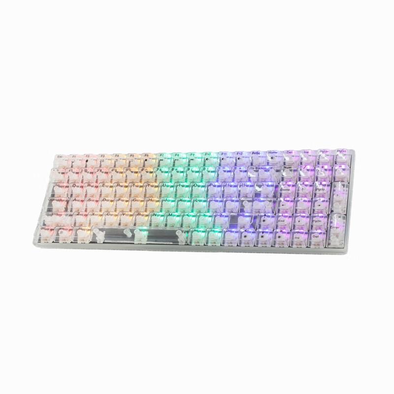Y-FRUITFUL K10 100-Key Single Mode Wired RGB Mechanical Keyboard with Transparent Keycaps