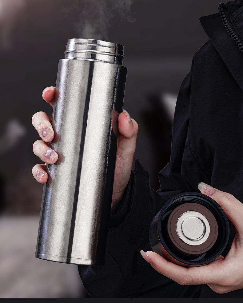 Luxury All-Titanium Thermos Cup Set with Tea Infuser - Lightweight, High-End Gift for Men & Women