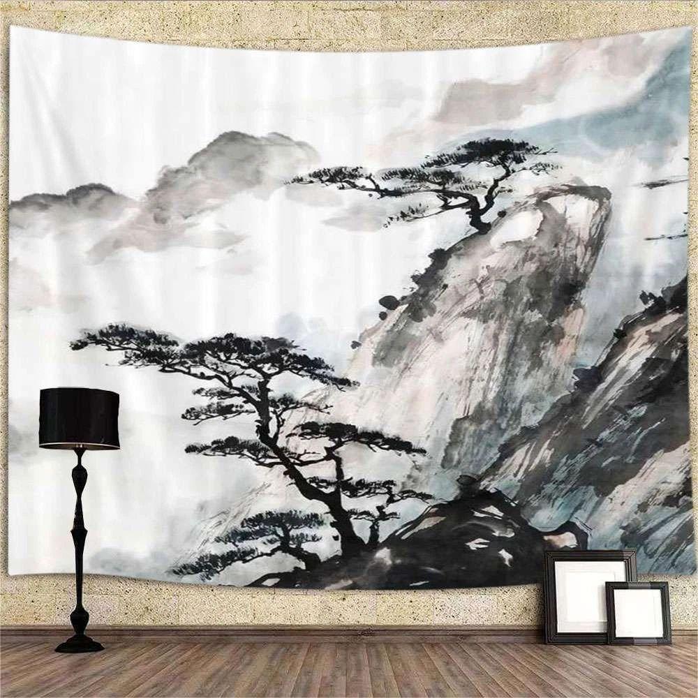 Tapestry background for ink painting 75x100 чёрный