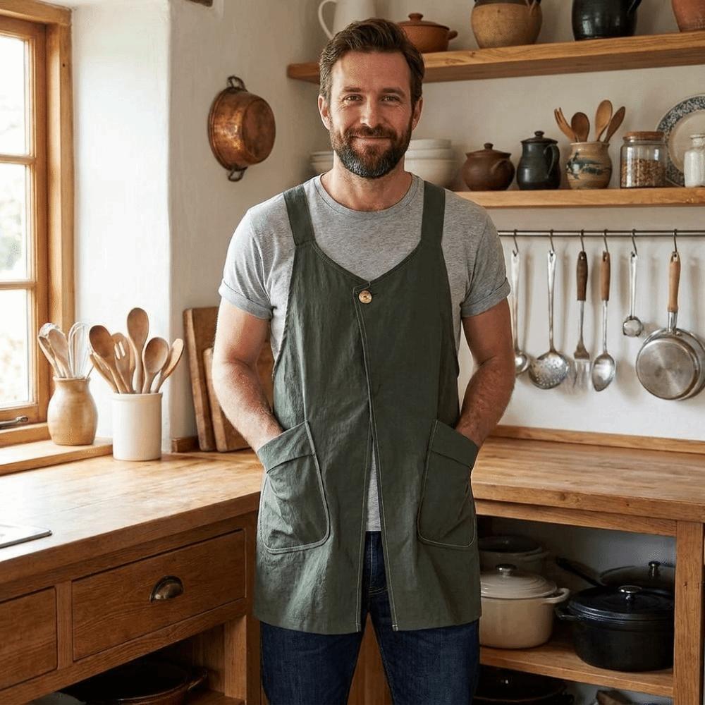 Anti-Stain Adult Apron Splash-Proof Vest-Style Apron Simple Sleeveless Apron Catering Specific
