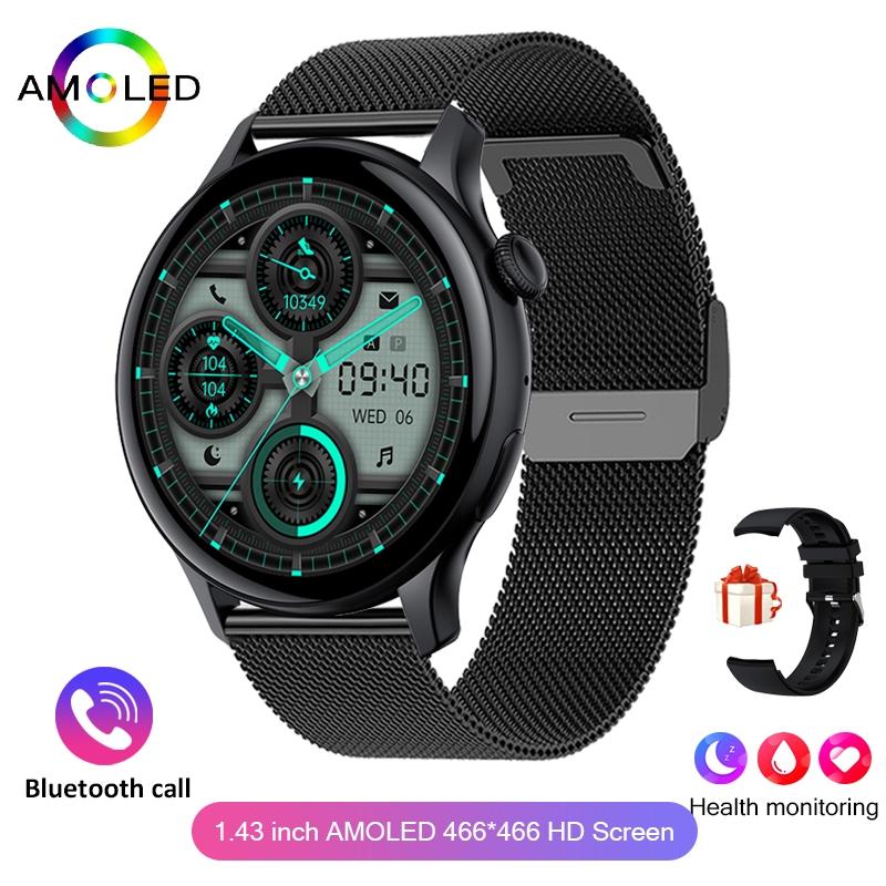 2026 New True AMOLED Smart Watch Ladies Screen Always Show Time 466*466 HD Health Tracker Voice Calling NFC Smartwatch Women