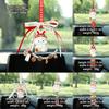 Cute Lucky Rabbit Car Pendant Amulet Blessing Rearview Mirror Hanging Alloy Key Bag Car Ornament Decor Couple Gift Xmas New Year