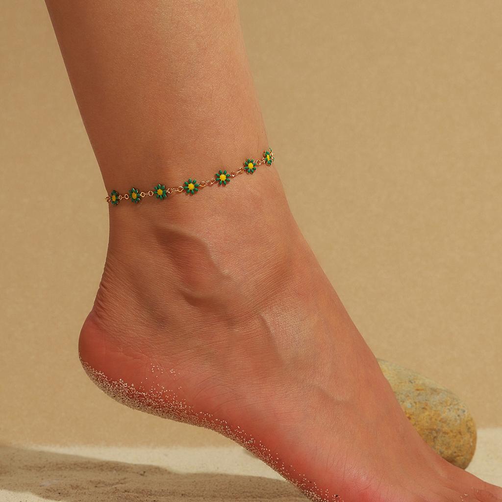 Personalized colorful butterfly ankle chain, summer seaside vacation temperament, foot decoration, beach essential ankle chain