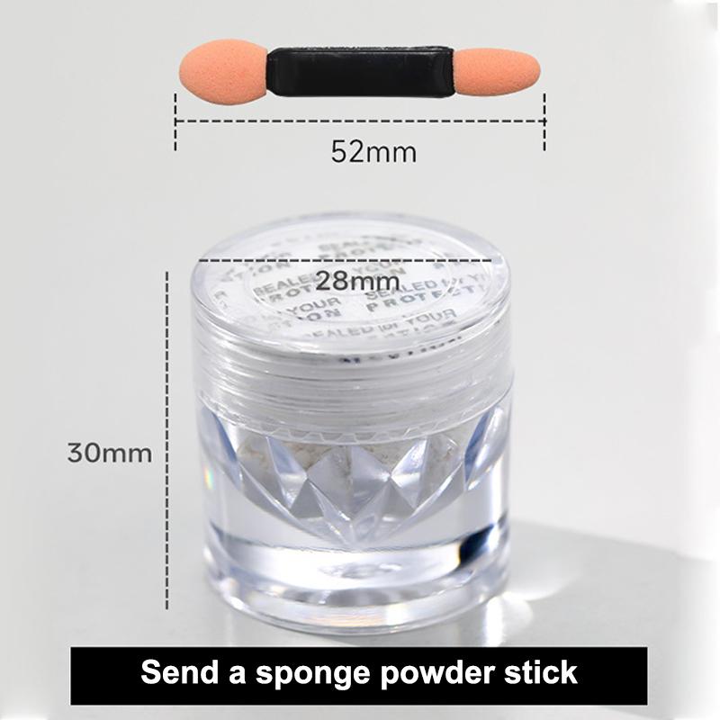 1G Mirror Plating  Powder Nail Art High Gloss Transparent Moonlight White Aurora Powder Fingernail Decoration Nail Salon