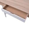 Meuble de bureau - VIDAXL - Bureau droit - Chêne et blanc - 1 tiroir - Contemporain