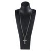 62KD Intricate Crosses Pendant Necklace Metal Chain Neckwear for Fashion Enthusiasts