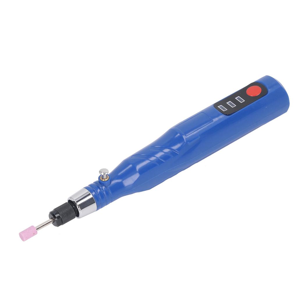 Electric Grinding Pen Polishing Kit Mini USB Charging Portable Cordless Rotary Tool 30W Blue
