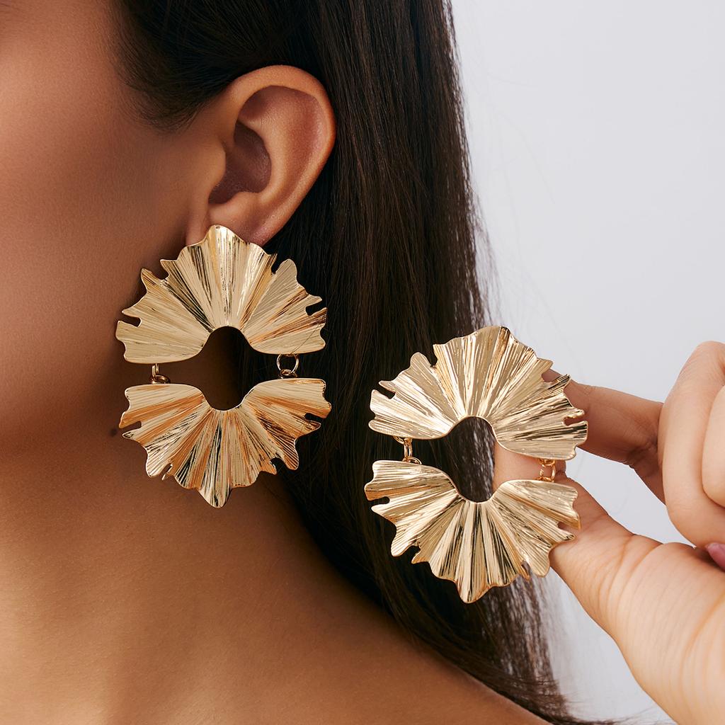 Ingemark 8 Styles Punk Gold Color Irregular Stud Earrings for Women Trend Vintage Geometric Piercing Earrings Party Jewelry Gift
