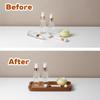 Small Wood Tray, Rectangle Wooden Trays for Decor, 7.28x4.13in Acacia Wood Tray for Home Decor, Bathroom, Kitchen Counter Charcuterie Boards Cheese