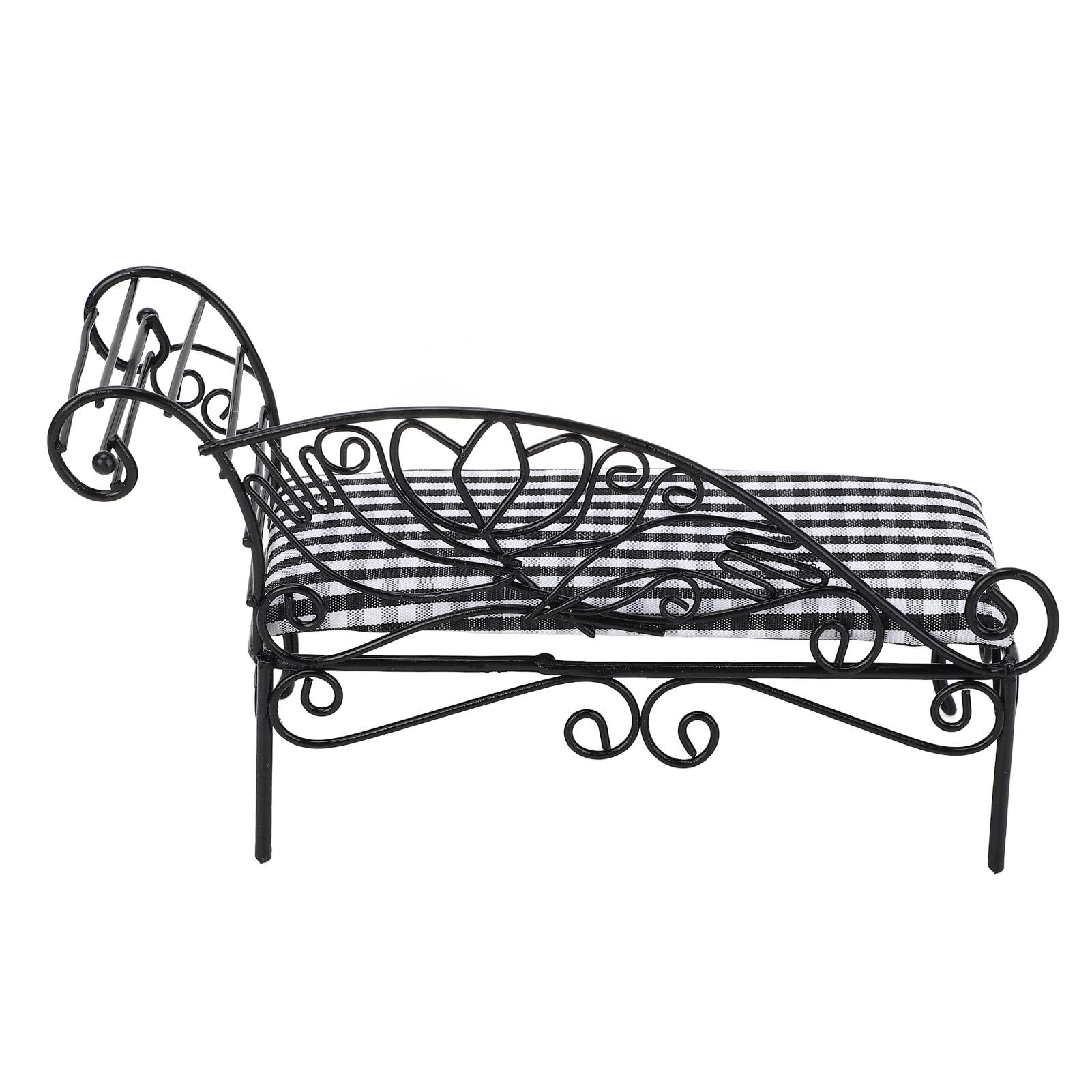 Миниатюрная   Кровать 1: 12 Железо   Мебель Железо Миниатюрная   Кушетка для