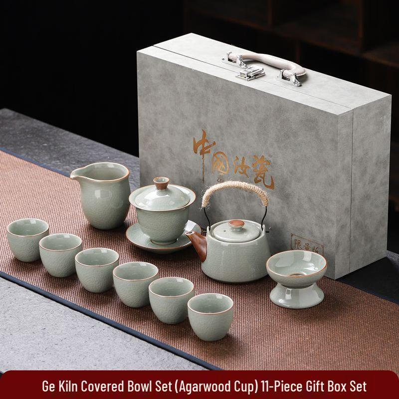 Chaxun Ge Kiln 11-Piece Gongfu Tea Set