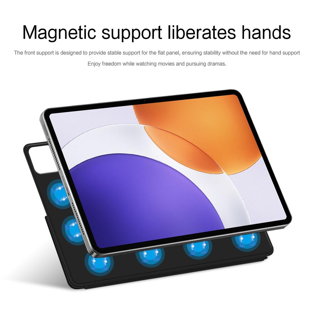 For Xiaomi Pad 7S Pro 12.5 Leather Case Origami Stand Magnetic Tablet Cover Auto Wake/Sleep