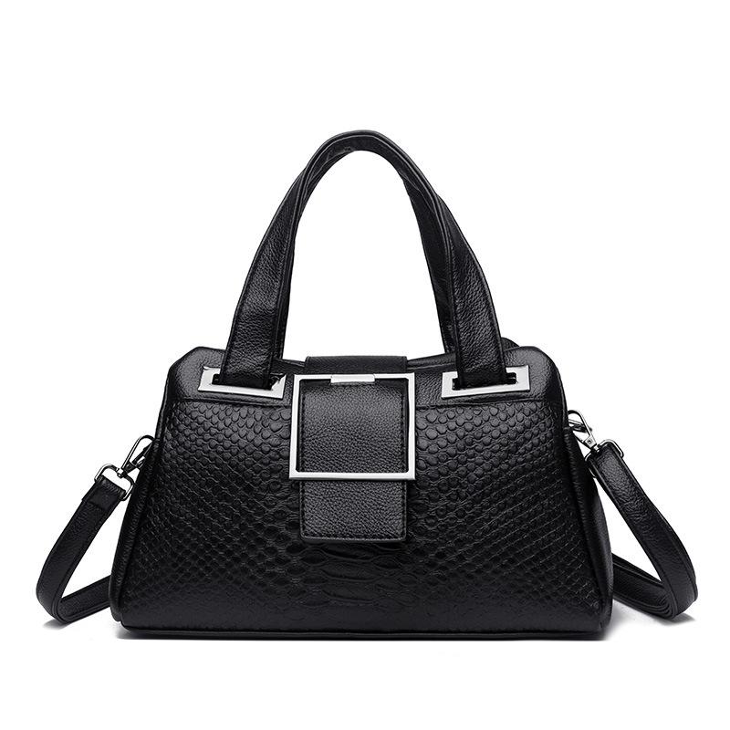 

Новая модная вместительная средняя сумка-мама из лакированной кожи, кроссбоди, портативная, на плечо, женская сумка чёрный