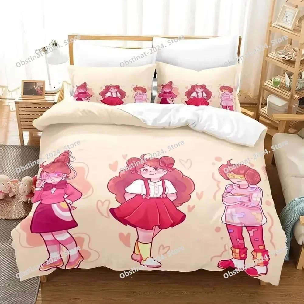 Cartoon Bee PuppyCat Bedding Set Printed single Comforter Quilt Bed Cover Duvet Cover Pillow Case 3 Pieces Sets Kids Adult Size