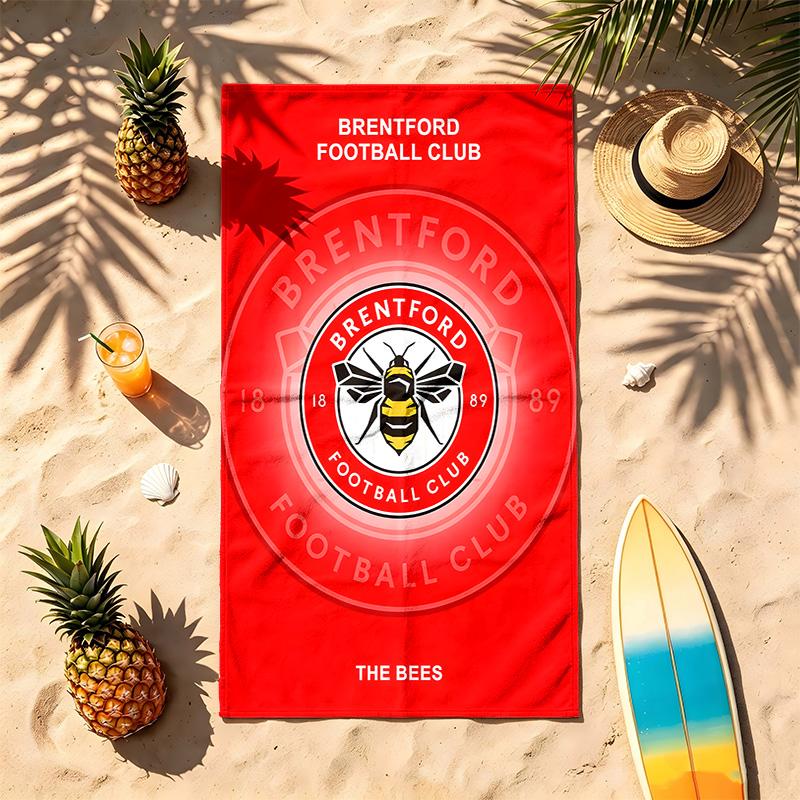 Brentford Football Club (5) Theme Beach Towel Sand Resistant Soft And Comfortable Suitable For The Pool Camping Yoga And Diving A Travel