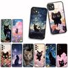 Funda Coque Cover for Huawei P30 P20 P10 Mate 10 20 Lite Pro Y9A Y8S P Smart Y6 Y7 Y9 Prime 2019 Case Black Meow Kitten Cat