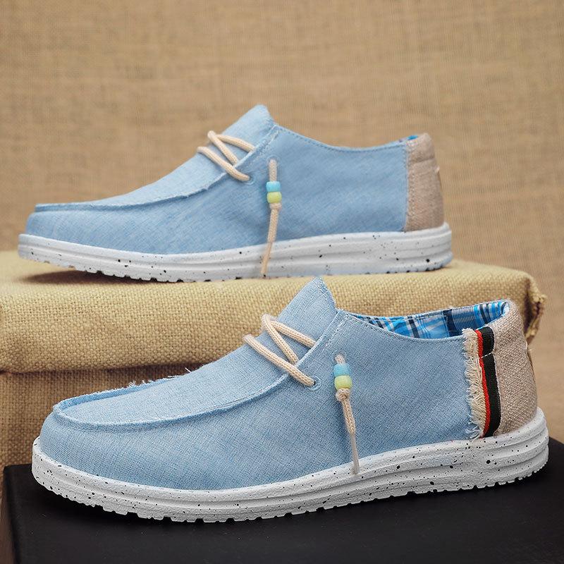 Fashion 2025 New Fashionable Soft Sole Canvas Shoes High-quality Men's Cloth Shoes Breathable Soft Bottom Casual Shoes Zapatos De Hombre