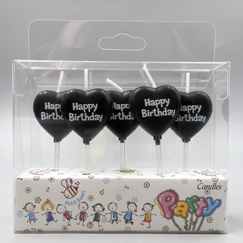 

Cartoon Love Style Romantic Confession Birthday Candle HAPPYBIRTHDAY Letter Happy Birthday Candle