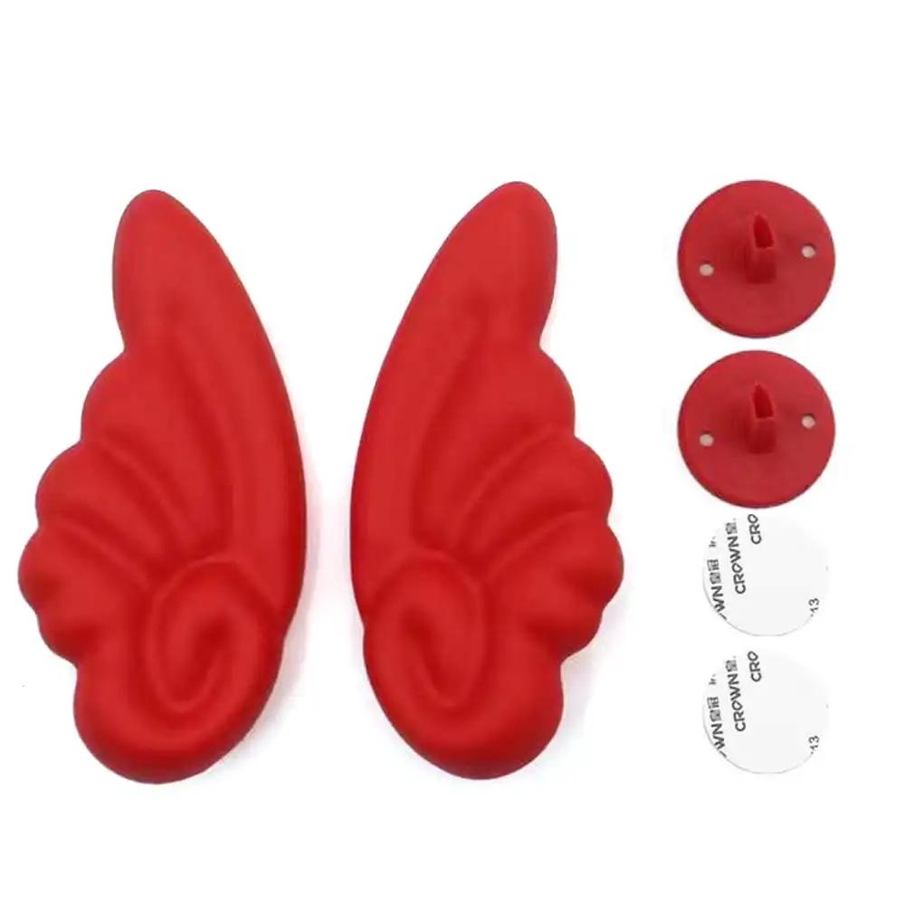 1Pair Motorcycle Helmet Decoration Angle Wings Sticker Helmet Decor for Motorbike Bicycle Headwear Accessories