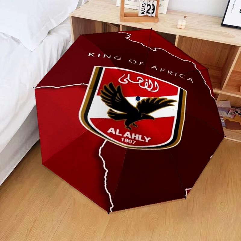 1PC Ahly Football club Printed Umbrella Folding umbrella, automatic umbrella 8-Frame for Travel, camping Fan gifts Christmas Gifts