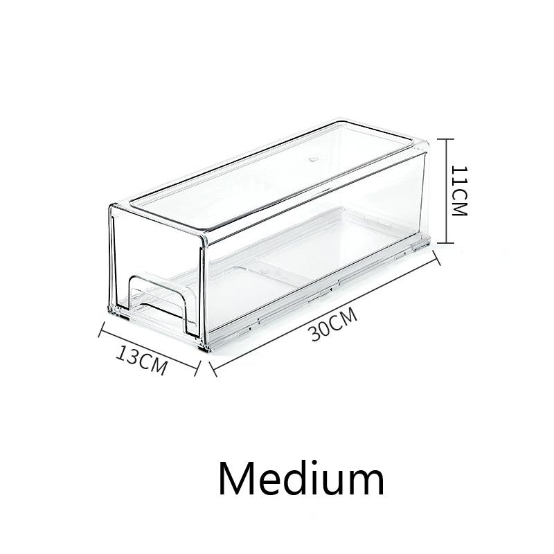 Stackable Clear Drawer Storage Box Plastic Organizer DrawerFor Home Organization & Storage Fridge Makeup Desk