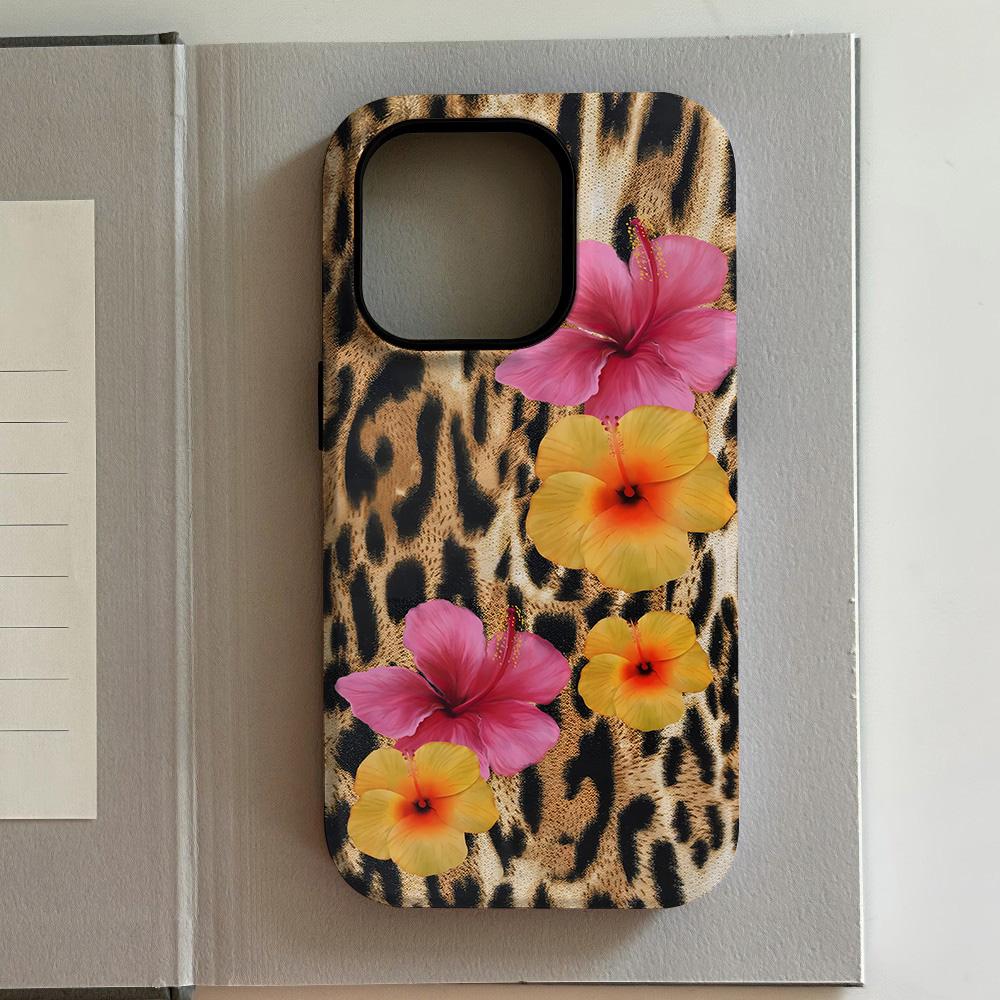 Luxury Delicate and Colorful Flowers Phone Case for iPhone 17 16 15 14 13 12 11 Air Pro Max Plus Luxury Double-layer Back Cover