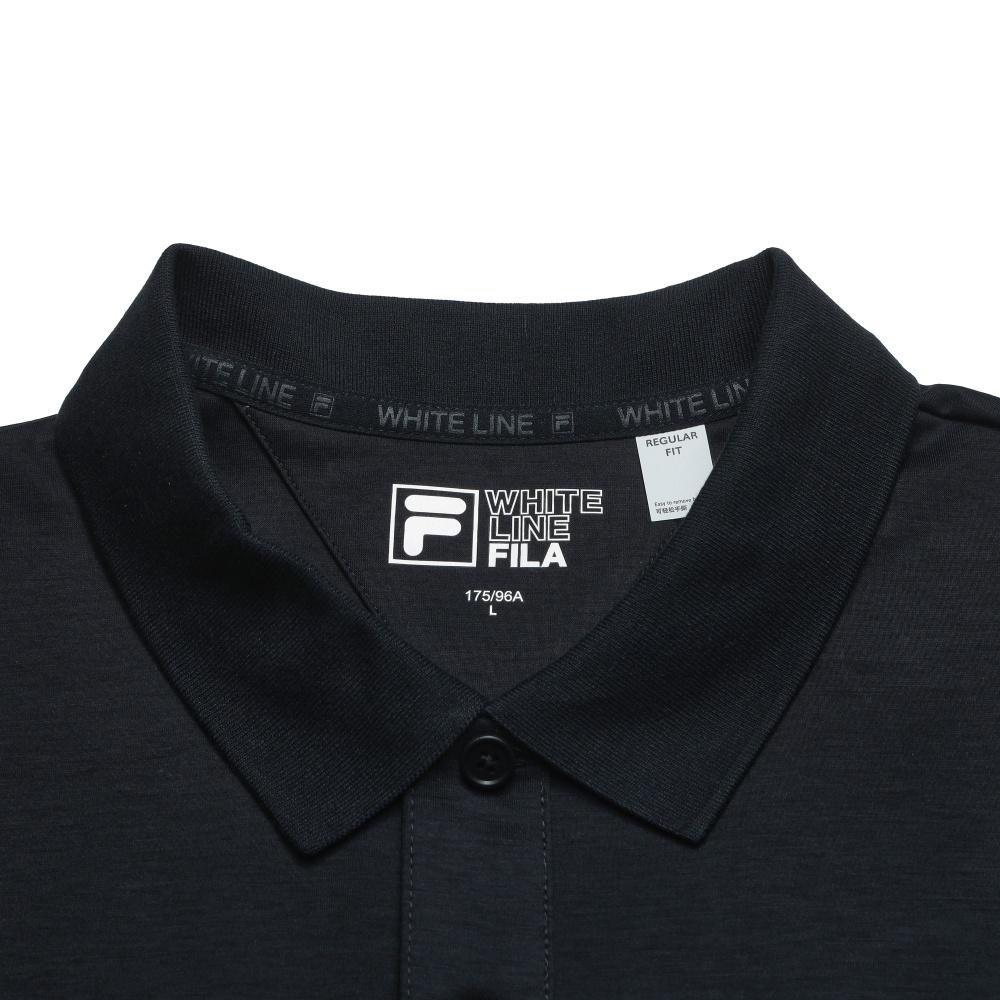 Fila White Fashion Simple Classic Casual Versatile Comfortable Brand Logo Knitted Short Sleeve Polo Shirt Men Tops F51M623101FNV