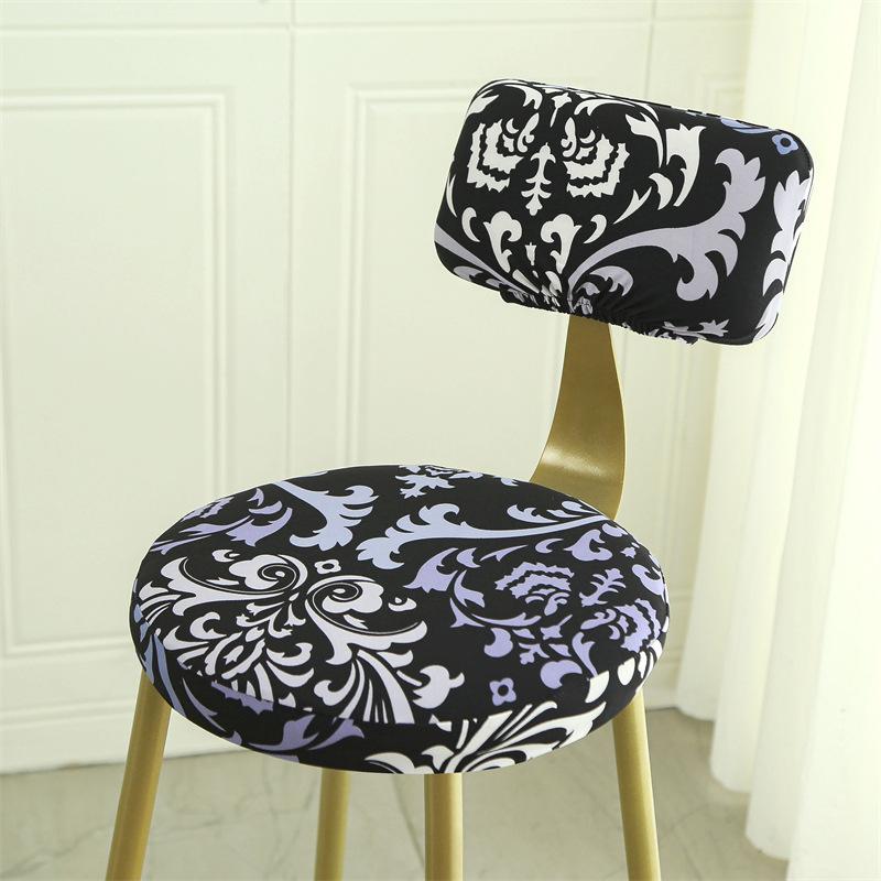 Chair Cover Elastic Universal Round Stool Chair Cover Full Dust Shield Modern Bar Rotating Chair Stool Cover Durable