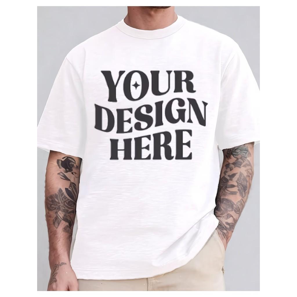 Custom T-Shirt  Thickened Customizable Men'S Pure  Unisex T-Shirts- Local warehouse, heat transfer