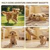 Baguette Squeaky Plush Toy Plush Treat Dispenser Toy Soft Dog Puzzle Toy  For Small Medium Dogs