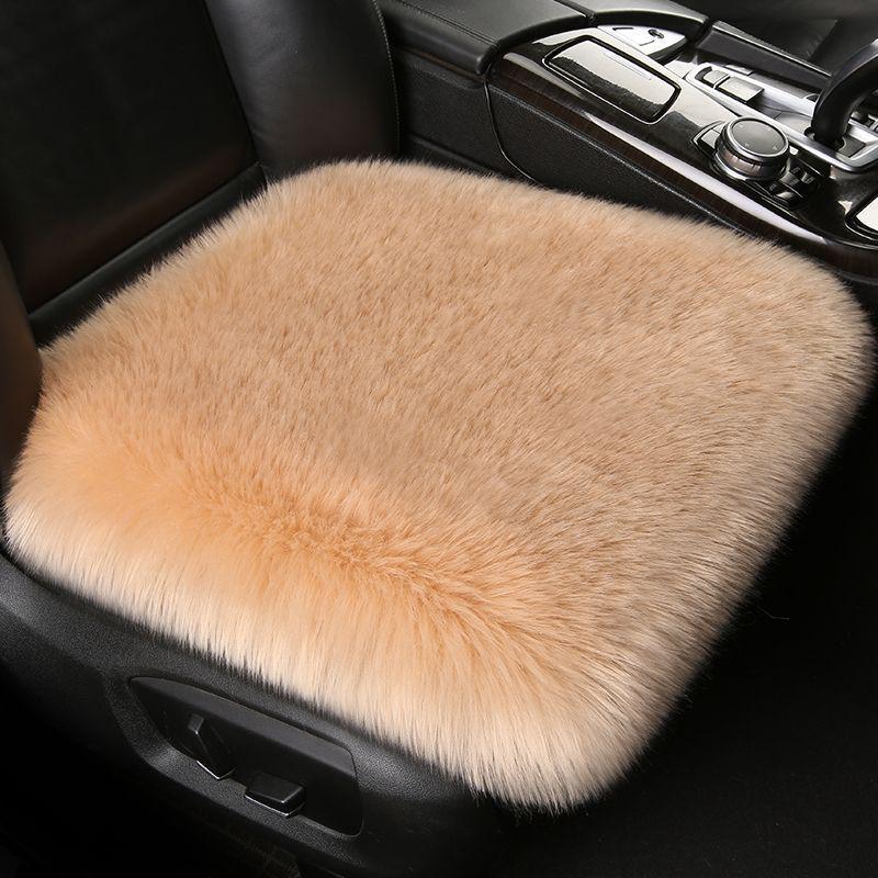 Set Universal de Perne Plușate din Lână Lungi pentru Scaune Auto de Iarnă cu Suport Lombar - Antiderapant și Îngroșat pentru Căldură