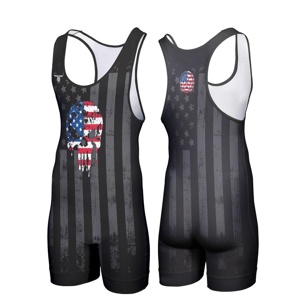 Wrestling suit, thermal transfer wrestling suit, one-piece tank top, cycling suit, men s and women s fitness wrestling apparel, weightlifting gear S