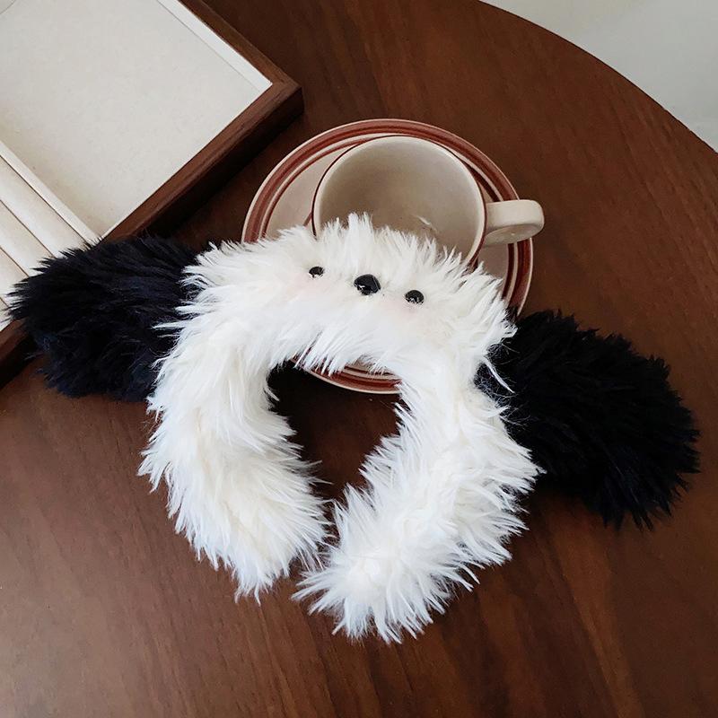 Kawaii Blush Pochacco Hairband Милая повязка на голову для мытья лица Girly Heart Осень и зима Мягкие головные уборы Аксессуары для волос