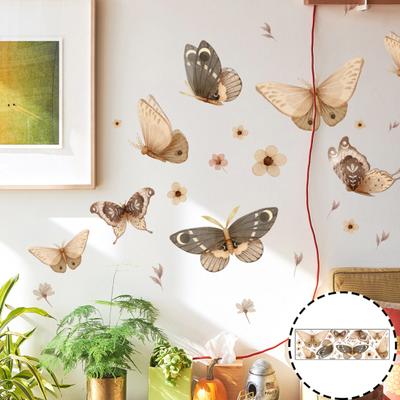 Wall Stickers Bohemian Style Butterfly Pattern Vibrant Nature-Inspired Self-adhesive Room