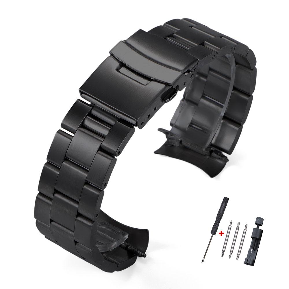 Solid Stainless Steel Watch Strap for Seiko 5 SKX009/007 for Jubilee Curved End Watch Bracelets Metal 20mm 22mm Watchband Belts