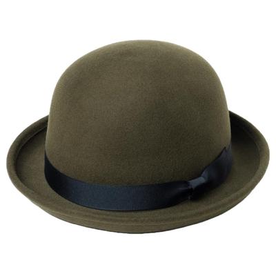 Nakota RUBEN Foldable Felt Bowler for Men and Size Khaki Hat, Pocketable, Wool, Women, Autumn/Winter, L,