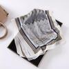 Fashion new long silk scarf women's Korean version line printing simulation silk medium length thin scarf sunscreen shawl