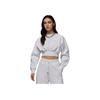 Logo Cropped Long Sleeve Sweatshirt Women Tops Light-Gray FV7153-051