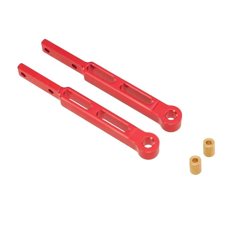 

6pcs Durable RC Car OP Rear Axle Black Red Silver Fixing Plate Kit RC Accessories Red-Pull Rod