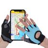 Fitness Exercise Gloves Anti Skid Breathable Sports Training Half Finger Gloves for Yoga Blue(L )