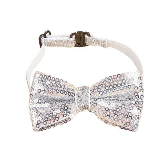 Haustier-Pailletten-Bowknot-Halsband, verstellbar, leicht, süße Katze, kleiner, mittelgroßer Hund, Welpen-Halskette, Heimtierbedarf