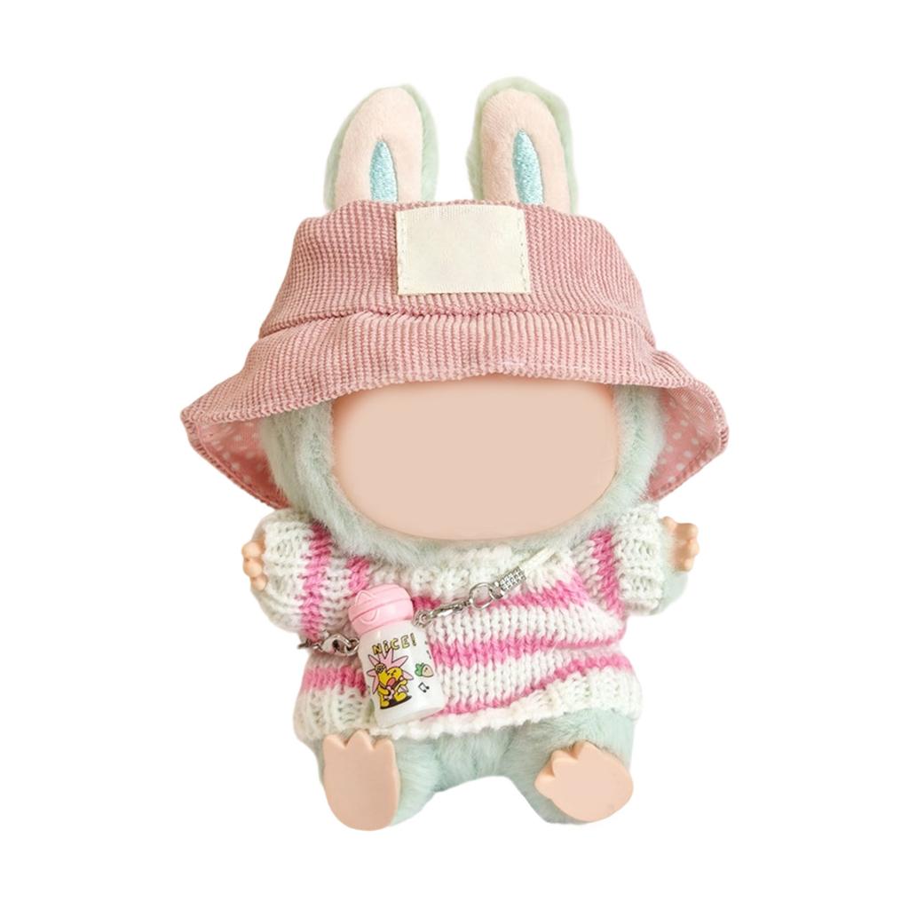 Knit Sweater And Plush Hat Doll Clothes Set For Figure Dolls With Decorative Accessory Fashion Doll Dressingup Outfit