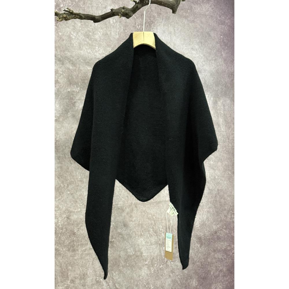 Triangle Scarf Scarf Solid Color Shawl Cape Autumn and Winter Women's High-end Shawl Blanket Warm Small Cape Cape
