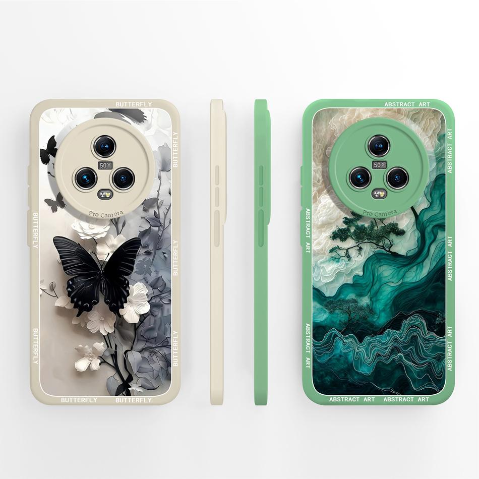For Honor Magic 5 Pro Phone Case Cute Creative Full Protection Funda For Honor Magic5Pro Soft Liquid Silicone Anti Slip Bumper
