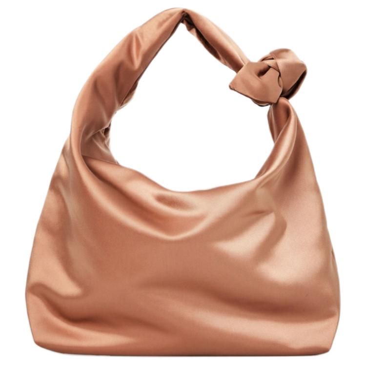 

COS Satin Feel Knot Nylon Mini Shoulder Bag Women bags Beige 1232029002 Beige,Mini