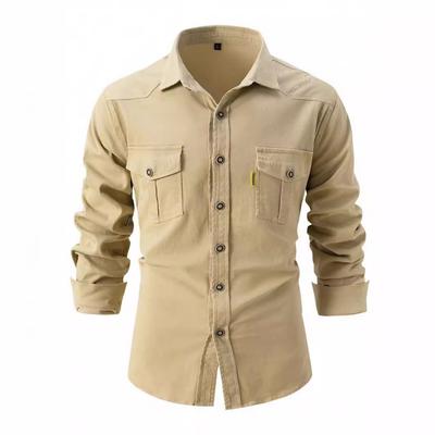 Camicia Casual Quotidiana da Uomo a Maniche Corte con Bottoni
