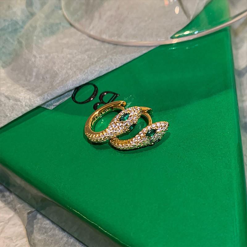 Retro Snake-Shaped Zirconia Ear Cuff Earrings for Women - European & American Fashion