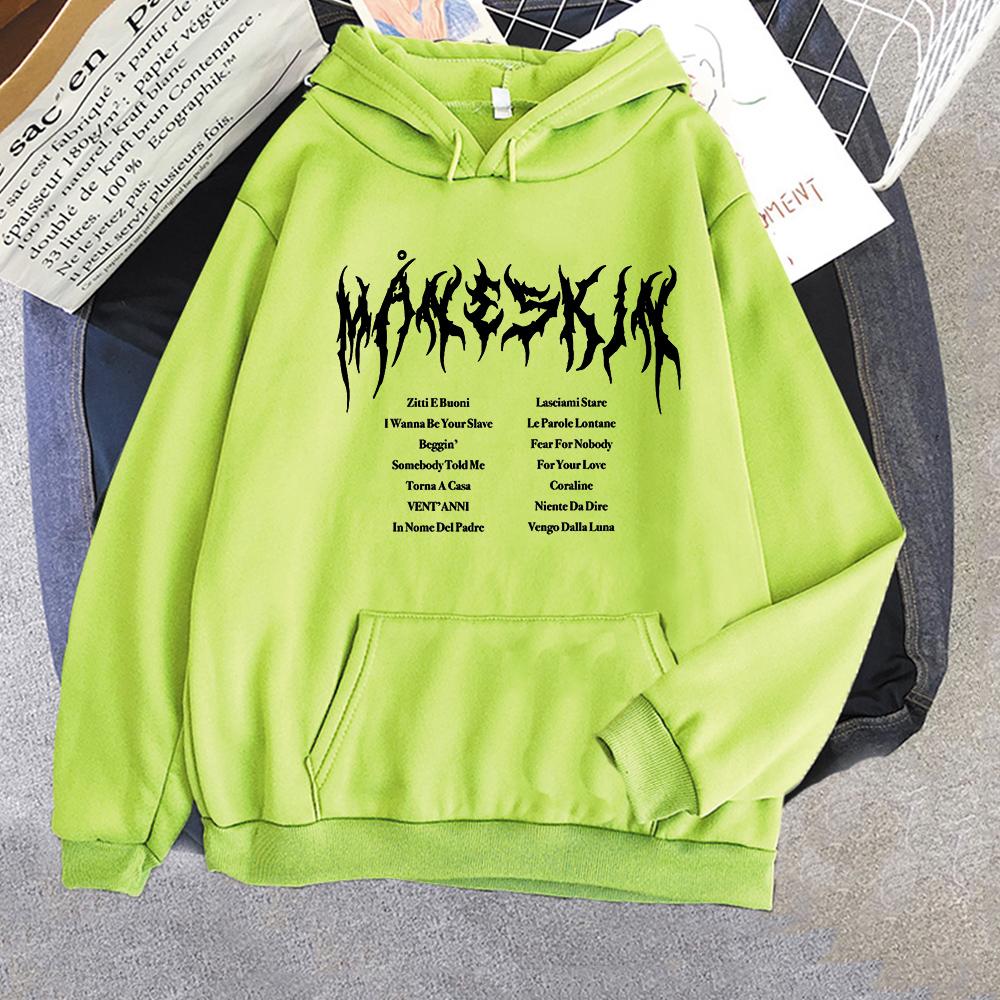 Maneskin Unisex Streetwear Hoodie Men's Hooded Sweatshirts Branded Men's Clothing Fashion Oversized Hoodies Women Tops Clothes